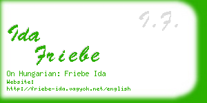 ida friebe business card